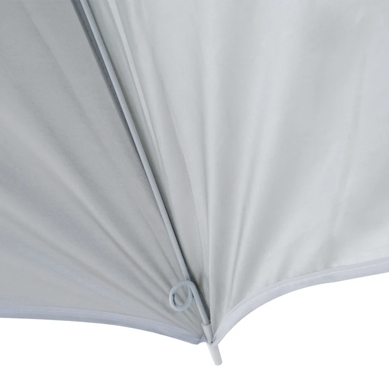 Outsunny Parasol de plage Ø 2,2 x 2,2 cm protection UV sac transport, sardines et lestage intégrés crème