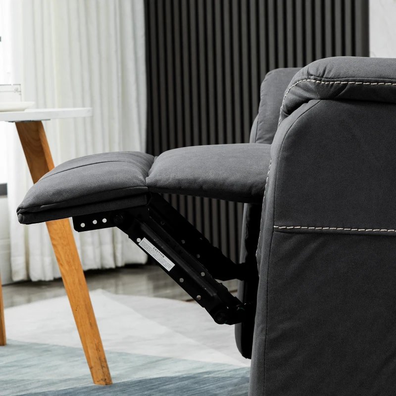 HOMCOM Fauteuil de relaxation électrique inclinable moderne avec repose-pieds et 2 poches latérales - noir