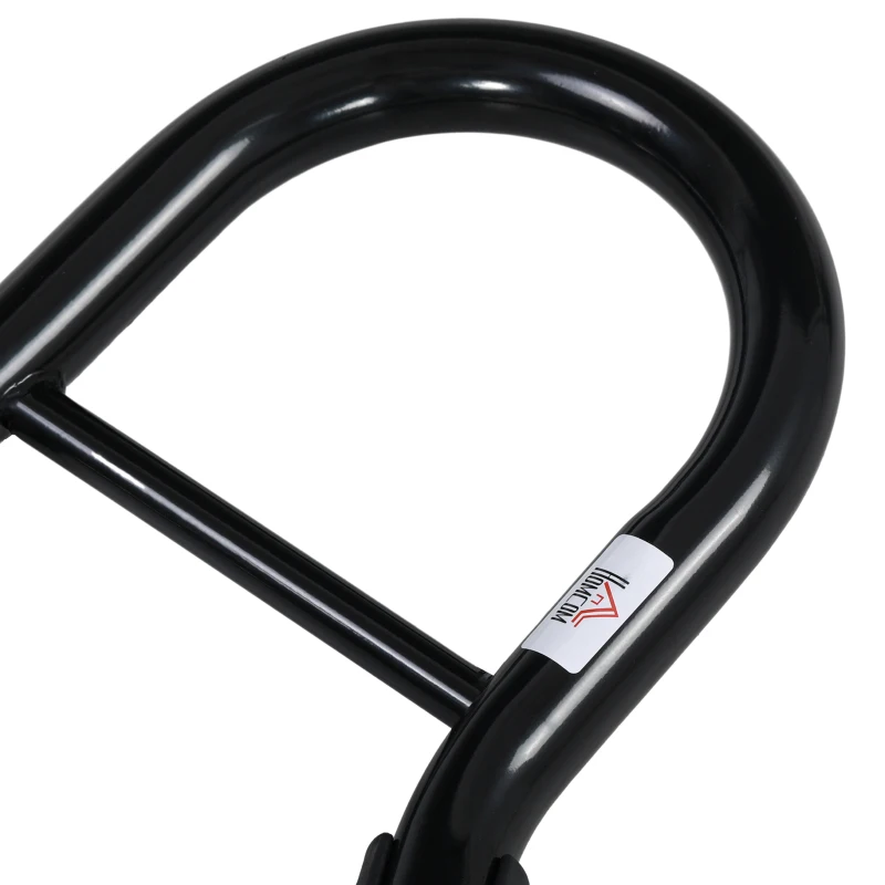 HOMCOM Support pour moto, béquille avant pour moto avec bras oscillant en U et en L, support universel pour atelier, noir