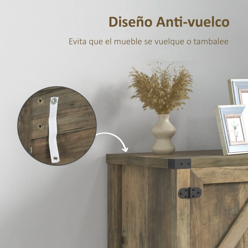 HOMCOM Mesa Consola para Recibidor Multifuncional Diseño Colonial Vintage con 2 Puertas Estante Inferior Base Elevada Estable 90x39x80,5 cm Gris