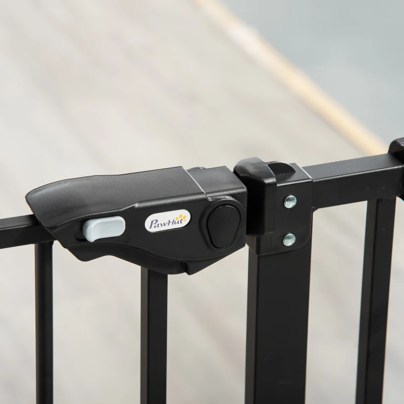 PawHut Lot de 2 barrières de sécurité animaux de 104H cm avec système de double verrouillage sans percage de 74 à 80 cm