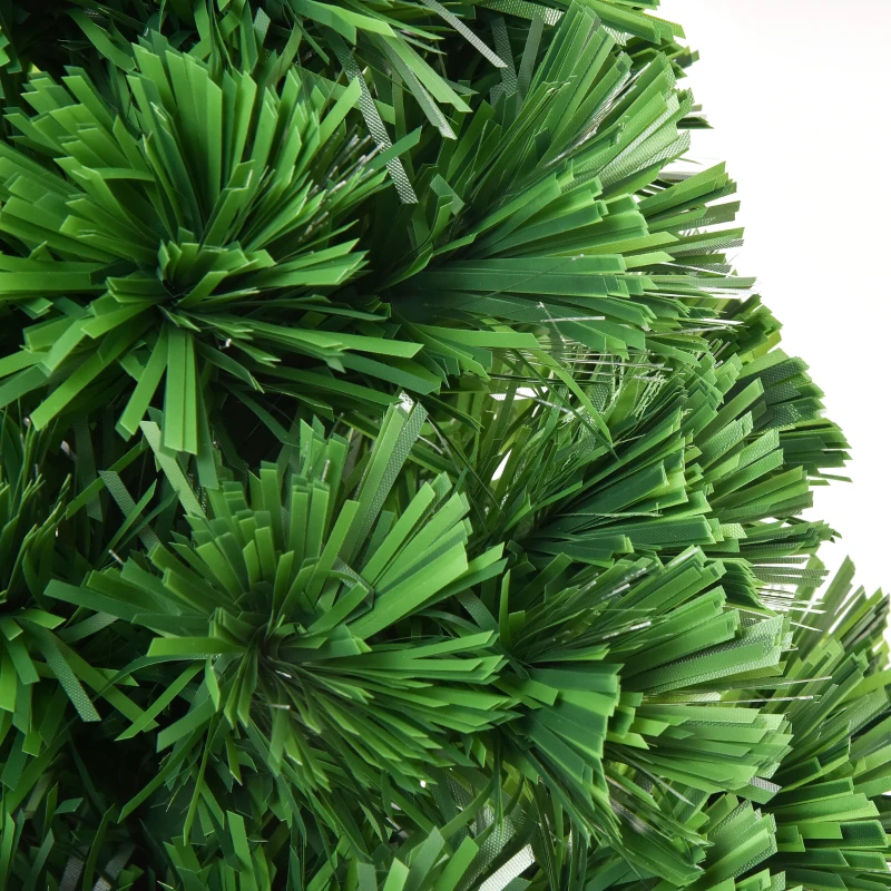 HOMCOM Small Pre-Lit Fiber Optic Christmas Tree Artificial Spruce Tree Multi-Color (2ft 60cm)