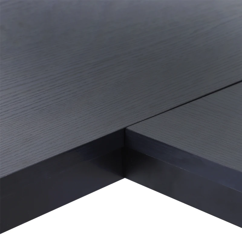 Vinsetto Scrivania a L per Casa e Ufficio ad Angolo Piedini Regolabili per Lavoro, Studio o Gaming Nera Pannello Truciolare di Grado E1, Metallo 168Lx120P x75Acm