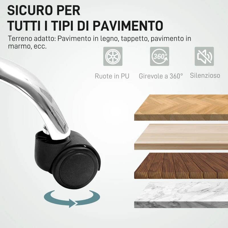 HOMCOM Sedia da Ufficio Massaggiante e Riscaldata con Schienale Reclinabile e Poggiapiedi in Pelle PU, Nero