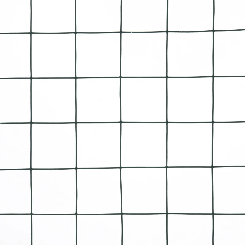 PawHut Rete Metallica da Giardino con Rivestimento in PVC per Recinzioni da Esterno, 500x91cm, Verde