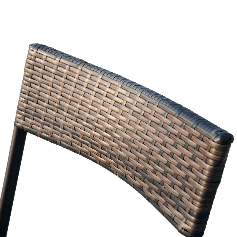 Outsunny Set Tavolo e Sedie da Giardino 7pz Tavolo da Giardino con 6 Sedie Pieghevoli Mobili da Esterno Polyrattan