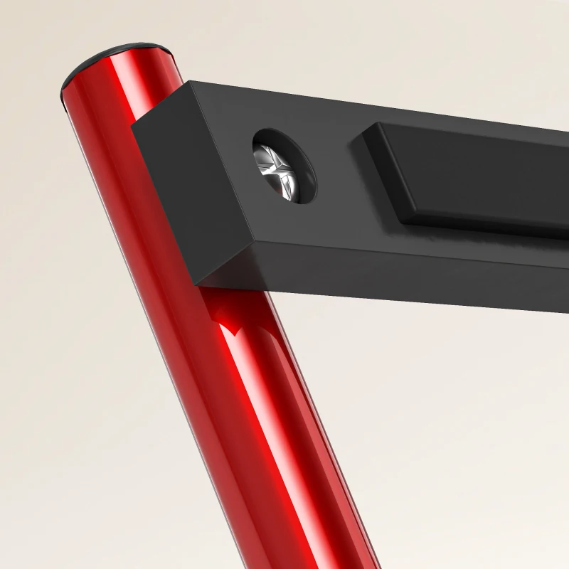 SPORTNOW Barra de Dominadas de Pared Carga 150 kg para Ejercicio y Entrenamiento en Casa Gimnasio Rojo y Negro