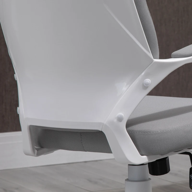 Vinsetto Silla de Oficina Giratoria Silla de Escritorio Giratoria Altura Ajustable con Reposabrazos 63x65x112-120 cm Gris