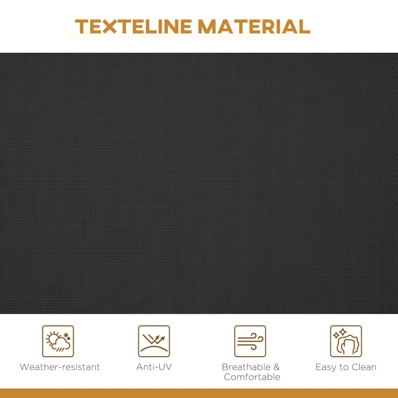 Outsunny Three-Seater Garden Swing Chair, with Canopy - Black