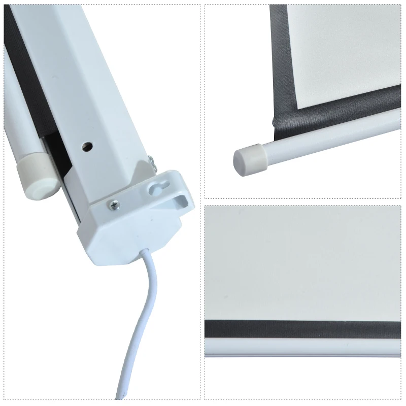 Ecran de projection motorisé 4:3 244L x 183H cm blanc