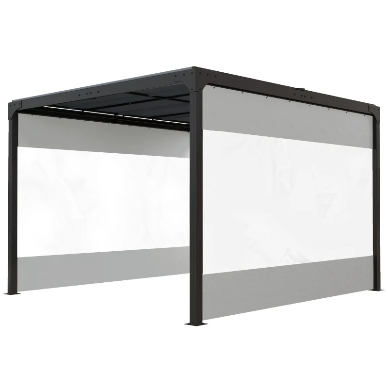 Outsunny Set of Two 3 x 2m Replacement Pergola Panels - Grey