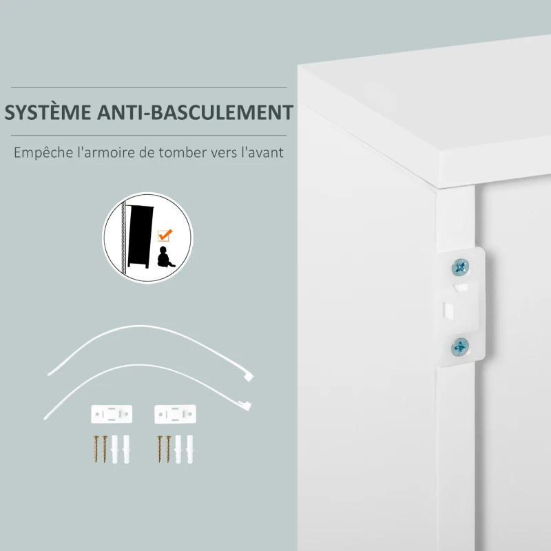 HOMCOM Meuble de rangement buffet commode armoire de rangement avec 2 tiroirs et 2 placards à portes, étagères réglables, pour salon, cuisine, chambre, 79 x 36 x 74 cm gris