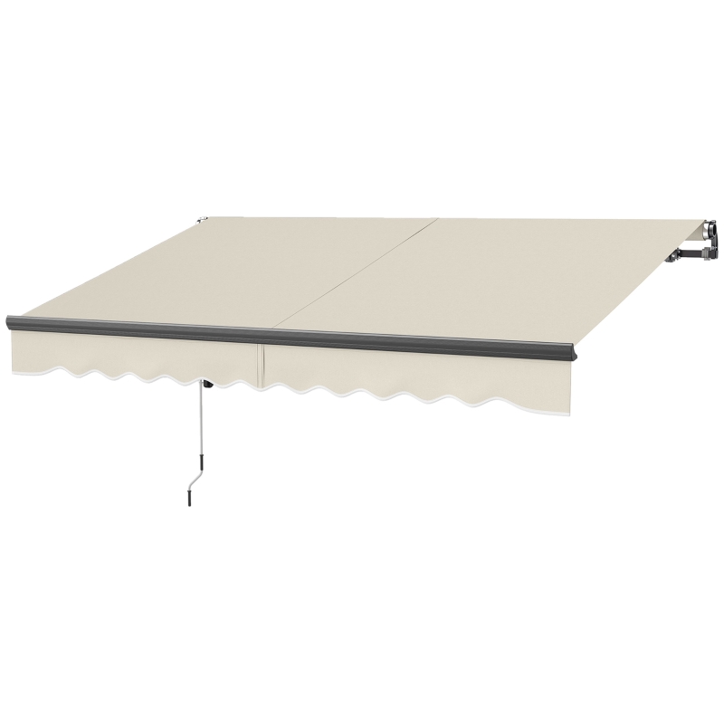 Outsunny 2.5 x 3m Electric/Manual Awning, with Remote - Beige