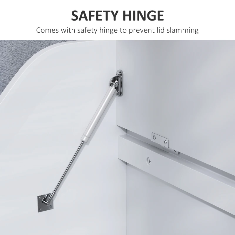 HOMCOM 61L Home Storage Chest - White