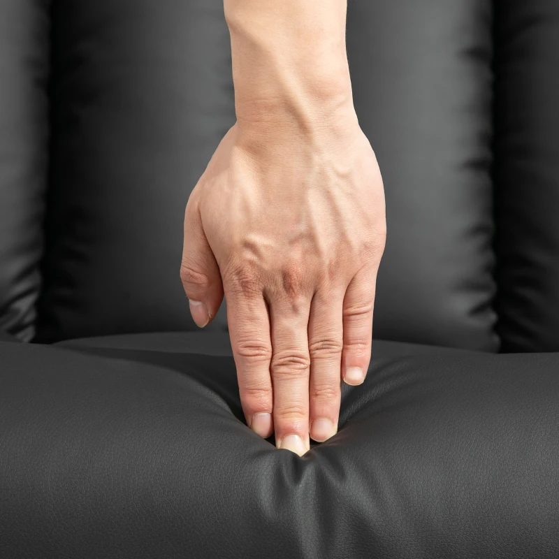 HOMCOM Poltrona Relax Reclinabile Alzapersone Elettrica con Telecomando e Poggiapiedi, 80x94x104 cm Nero