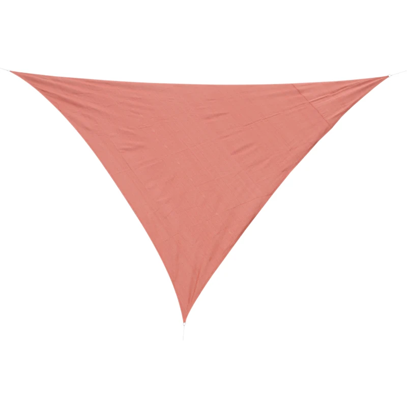 Outsunny Voile d'ombrage Triangulaire Grande Taille 6 x 6 x 6 m polyéthylène Haute densité résistant aux UV Coloris rouge rouille