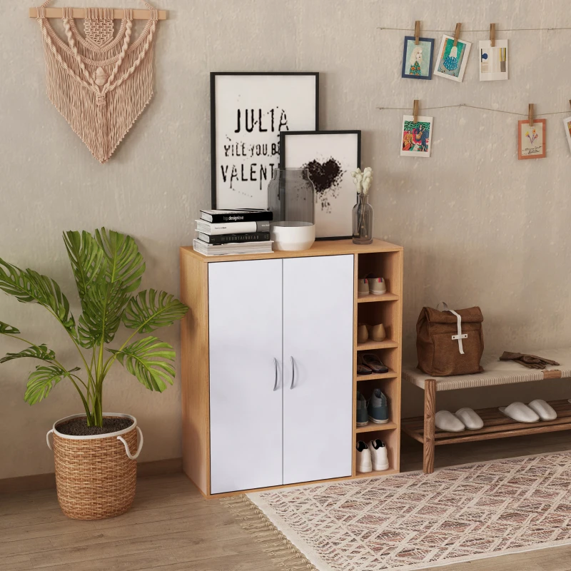 Armoire à chaussures design contemporain bicolore