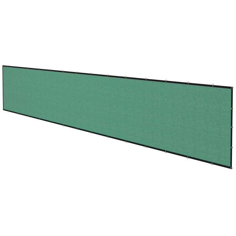 Outsunny Rete di Protezione 15.25x1.75 m contro Raggi UV e Vento con Fascette Incluse, in HDPE Verde