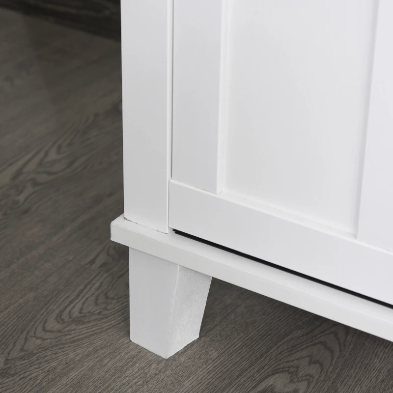 HOMCOM Buffet de cuisine armoire de cuisine multi-rangements 2 portes coulissantes 2 tiroirs 2 étagères + plateau blanc noir