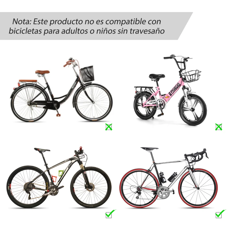HOMCOM Portabicicletas Trasero Portón Plegable con Correas Hasta 3 Bicis Soporte de Bici Universal Carga 40kg 68x52x60cm Metal