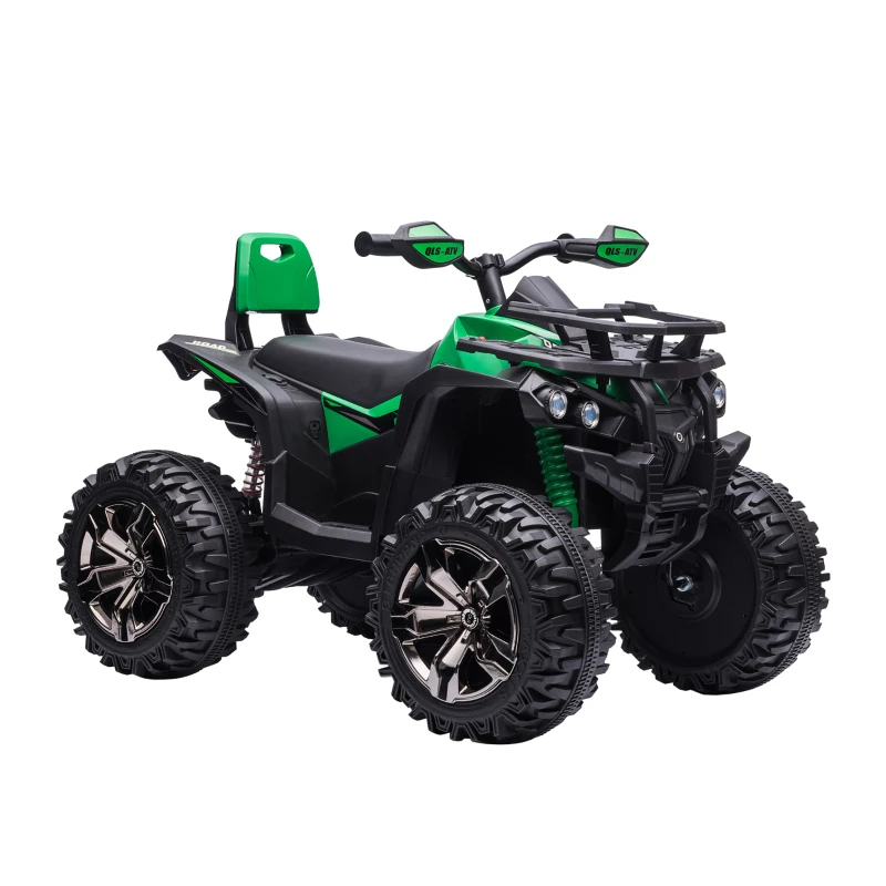 HOMCOM Quad per Bambini Elettrico 12V con Fari e Batteria Ricaricabile, Età 3-5 Anni, 100x65x73cm, Verde