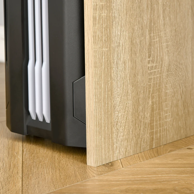 HOMCOM Escritorio Esquinero Mesa de Ordenador en Forma de L Escritorios Juveniles con Estantes Ajustables para Oficina Casa Despacho 120x70x75 cm Blanco y Roble