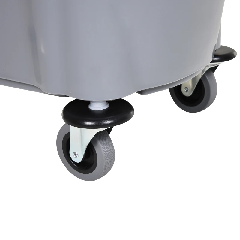 HOMCOM 9.5 Gallon/36L Mop Bucket Wringer Cart w/ Down Press Wringer, Wheels, Mop Holder