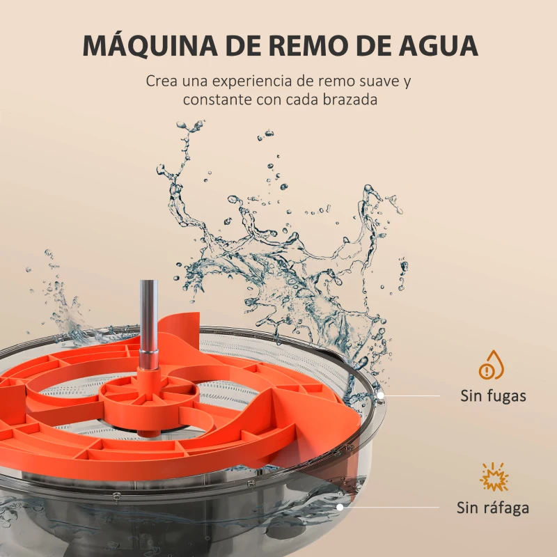SPORTNOW Máquina de Remo para Casa Plegable con 6 Niveles de Resistencia al Agua Pantalla LCD Ruedas Negro