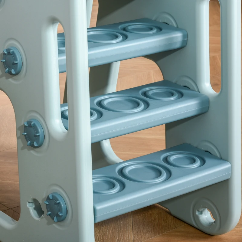 HOMCOM Set da Gioco 5 Anni max con Altalena per Bambini, Scivolo per Bambini, Canestro Basket e Scaletta, in HDPE e PP