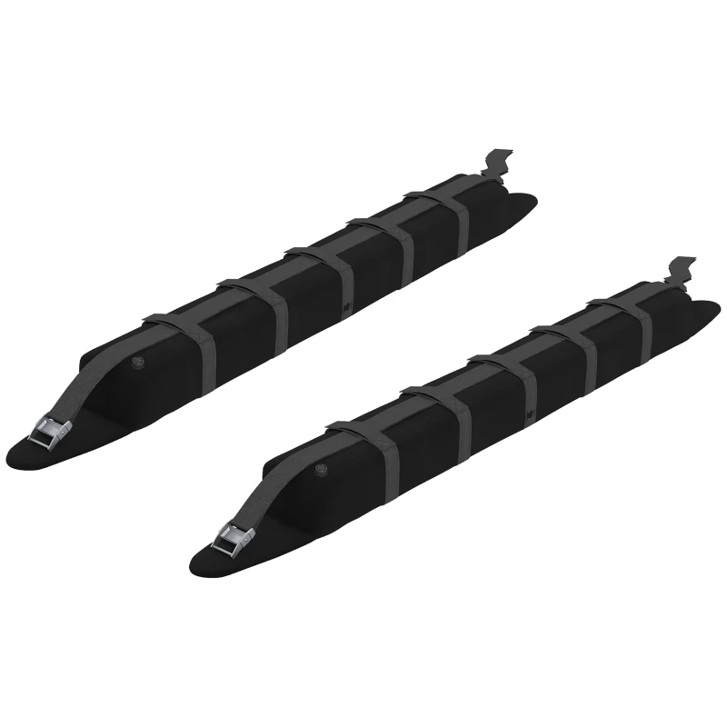 HOMCOM Barras de Transversales de Techo de Coche Baca Portaequipajes para Coche de 2 Piezas Carga máx.75 kg 85x10x8 cm Negro