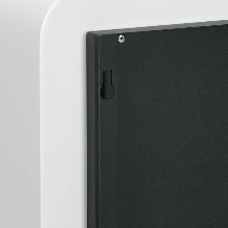 HOMCOM Wall Mounted Ethanol Fireplace, Bioethanol Heater Stove Fire with 1L Tank, 2.5 Hour Burning Time, 48 x 48 cm, White