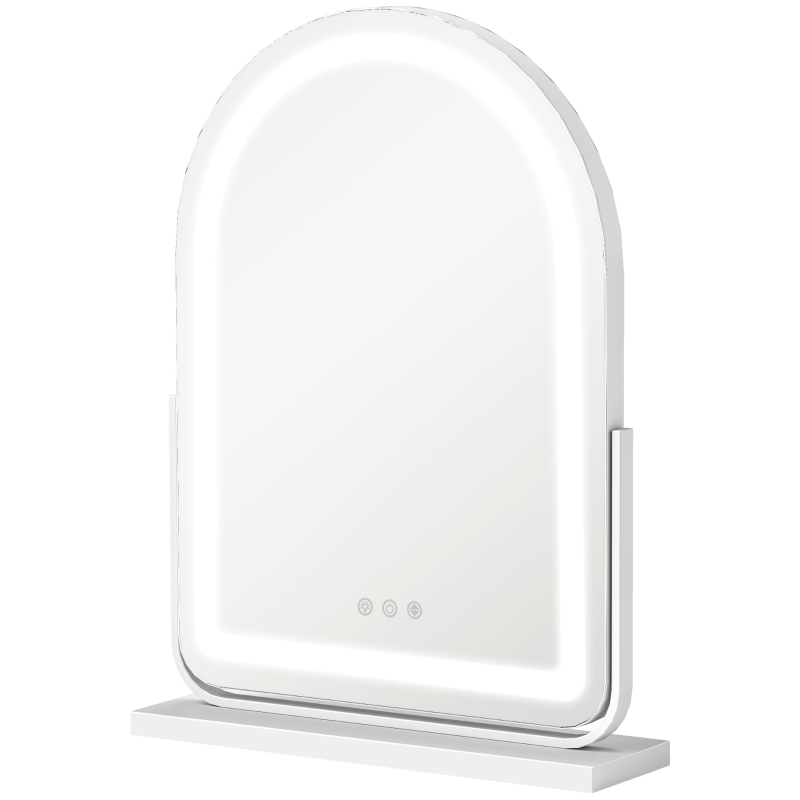 HOMCOM 43 x 59cm LED Vanity Mirror - White