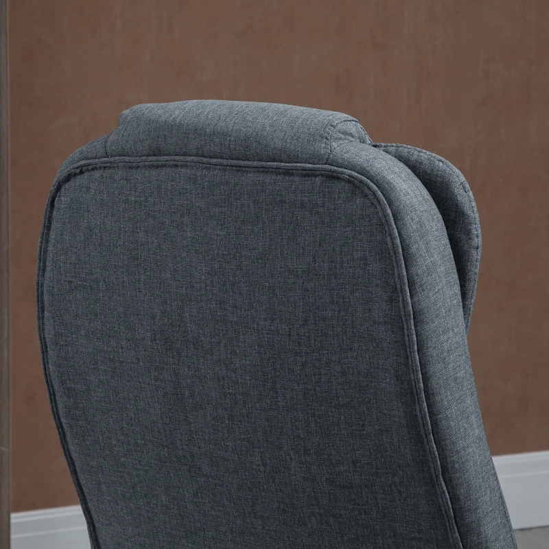 Vinsetto Sedia da Ufficio Ergonomica Reclinabile, Altezza Regolabile e Dondolamento, Poltrona Girevole con Ruote, 65x72x110-120cm, Grigio