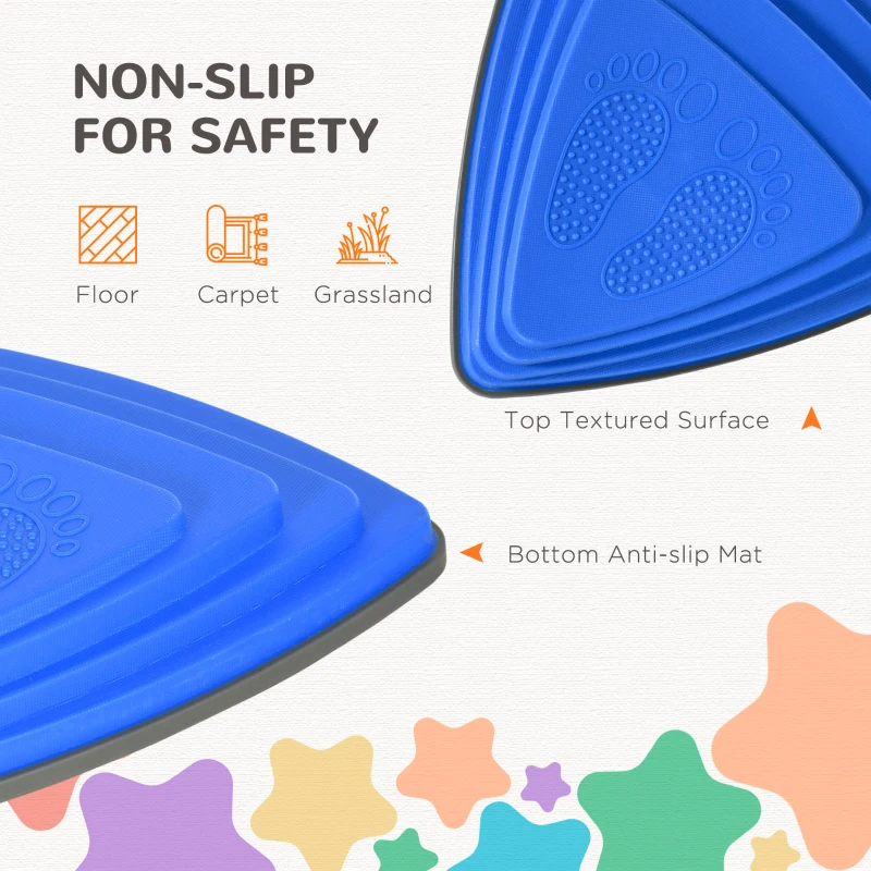 ZONEKIZ 11 Pieces Stepping Stones Kids Balance River Stones Indoor Outdoor Obstacle Course, Sensory Play, Stackable