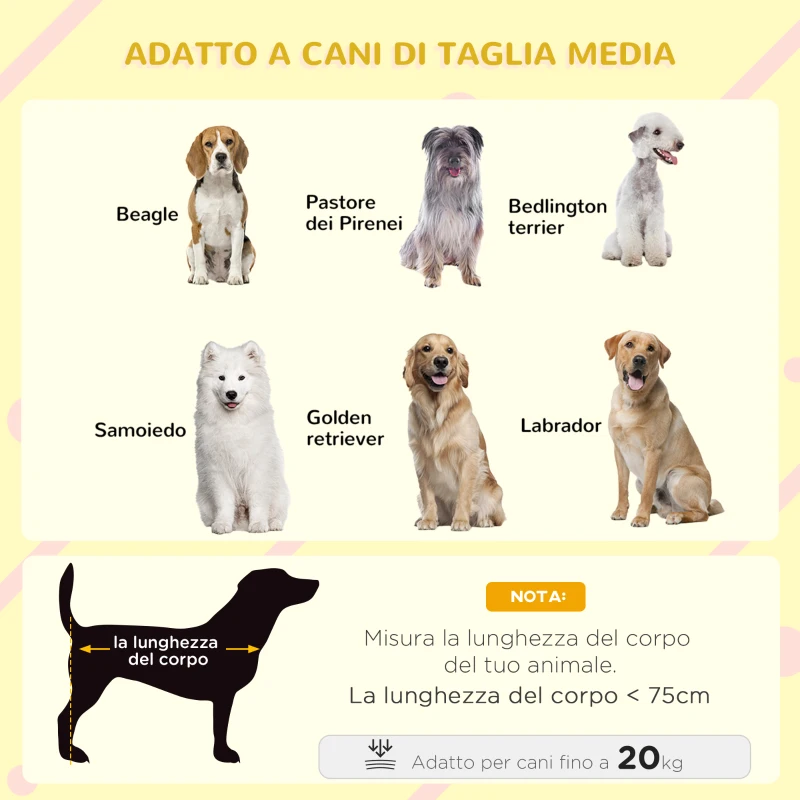 PawHut Cuccia per Cani Taglia Media da Esterno con Tetto Apribile in Legno, 101x66.5x70.5 cm, Grigio