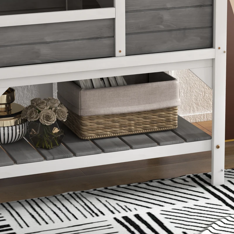 PawHut Maison enclos pour tortues sur pieds avec étagère de rangement en bois massif - 84 x 51 x 103 cm