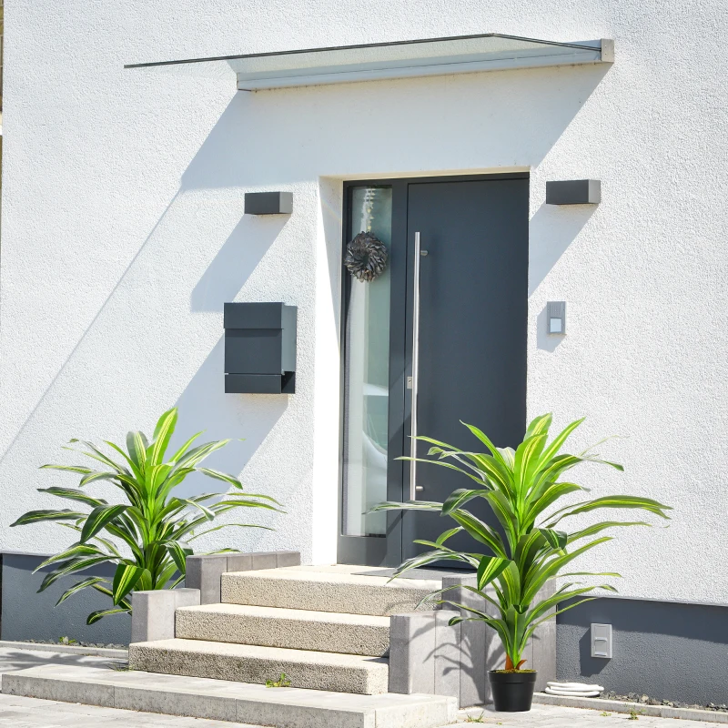 Outsunny Set of Two Artificial Dracaena Plants