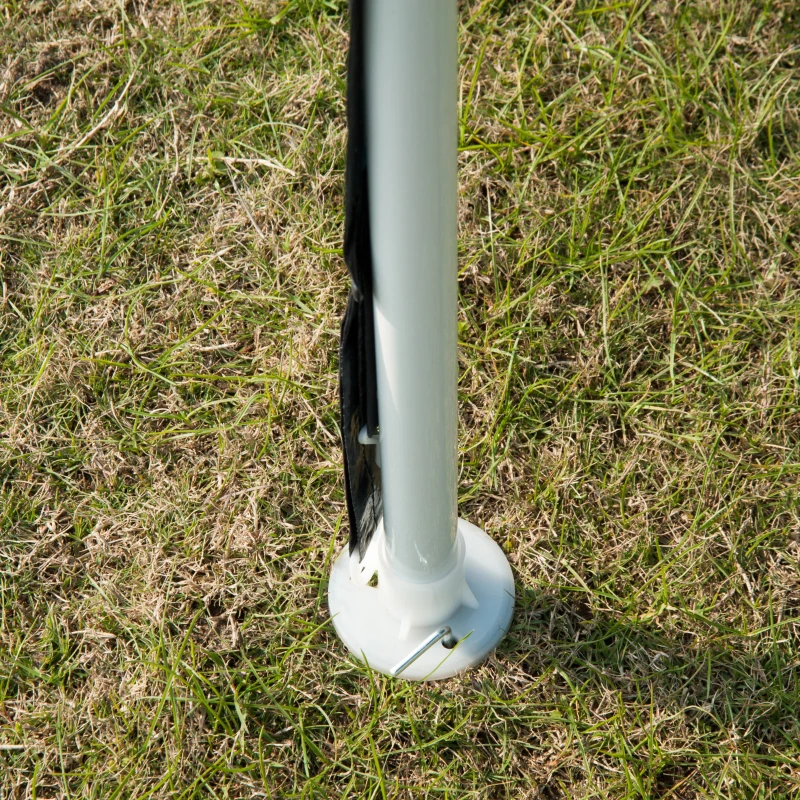 Outsunny Tonnelle barnum de jardin dim. 2,95L x 2,95l x 2,45H m métal époxy bâche PE haute densité bleu