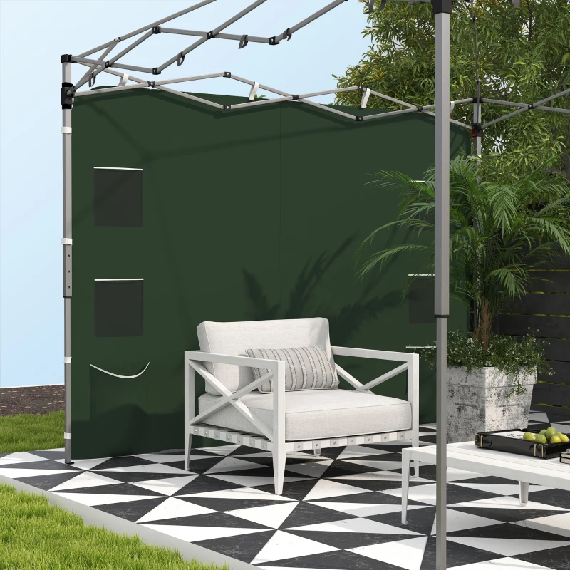 Outsunny 195 x 295cm Replacement Gazebo Sidewall - Green