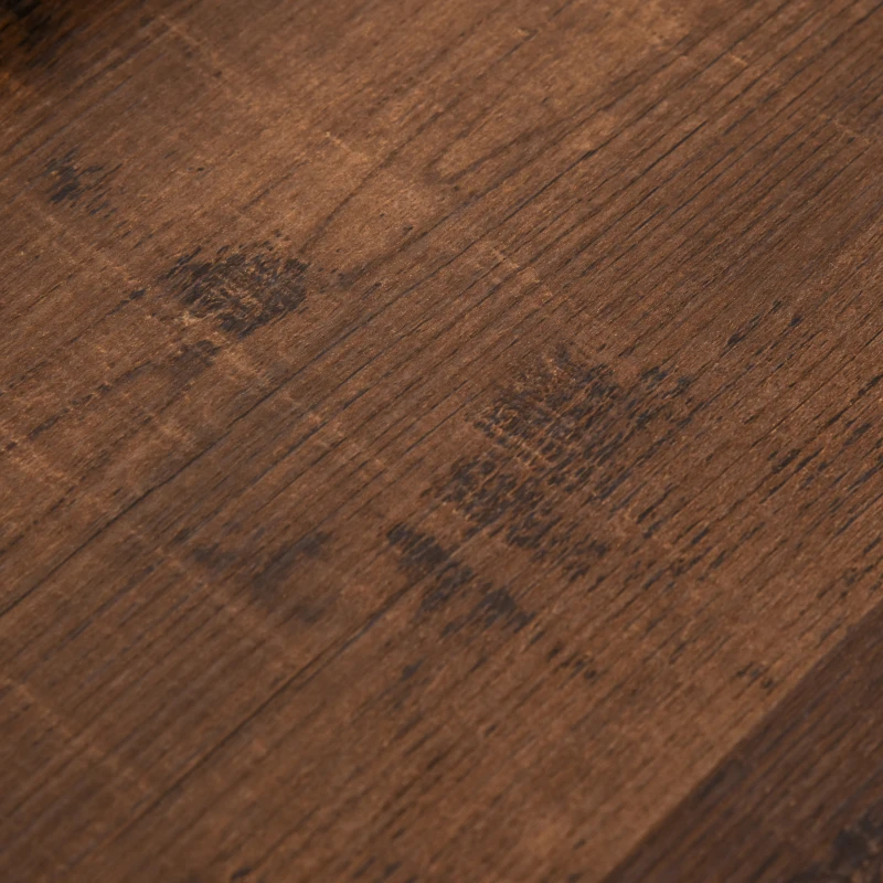 HOMCOM Scrivania Ufficio per PC con 2 Mensole in Legno, Arredamento Casa e Studio 110x48x76.2cm, Noce e Bianco