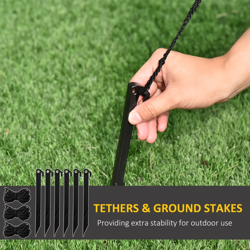 HOMCOM 6ft Christmas Inflatable Gingerbread Man & Santa Hat Safe Outdoor Decoration w/ Accessories