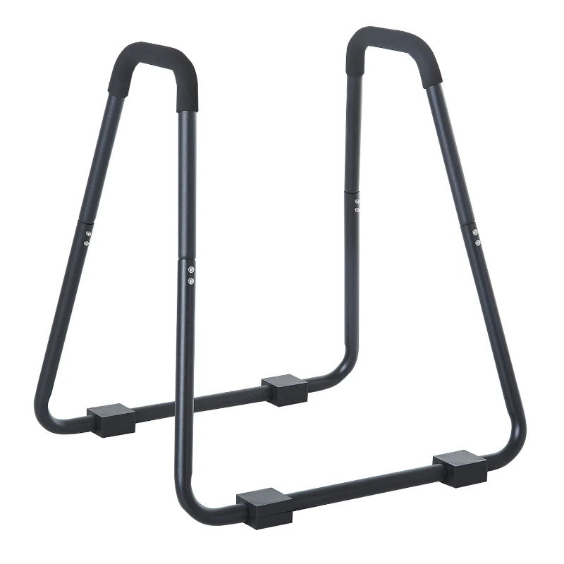 Homcom Barres Parallèles de Musculation en Métal Noir 280 x 92 x 58 cm