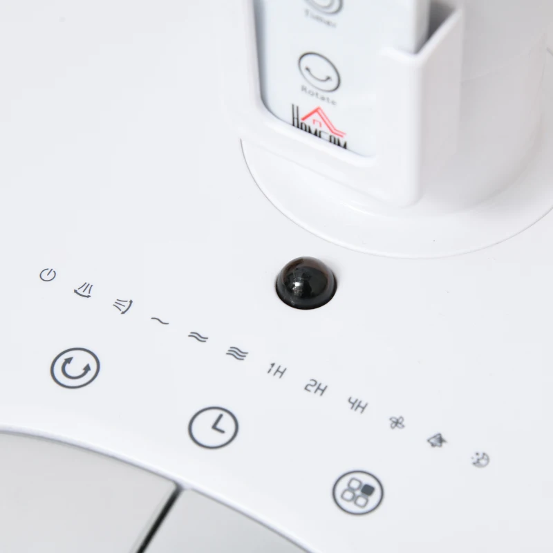 HOMCOM 9'' Air Circulator Fan 3 Speed 3 Mode, 70° Oscillation 90° Vertical Tilt, Height Adjustable, Remote Controller, for Living Room, Bedroom, Office, Black and White