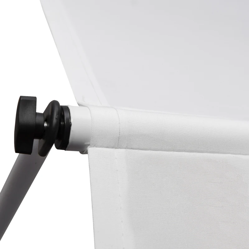 Outsunny Tenda da Sole a Bracci 3x1.5m con Manovella e Struttura Telescopica, Bianco