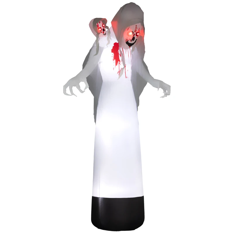 Outsunny 8.9ft Inflatable Three Headed Ghost Halloween Inflatable