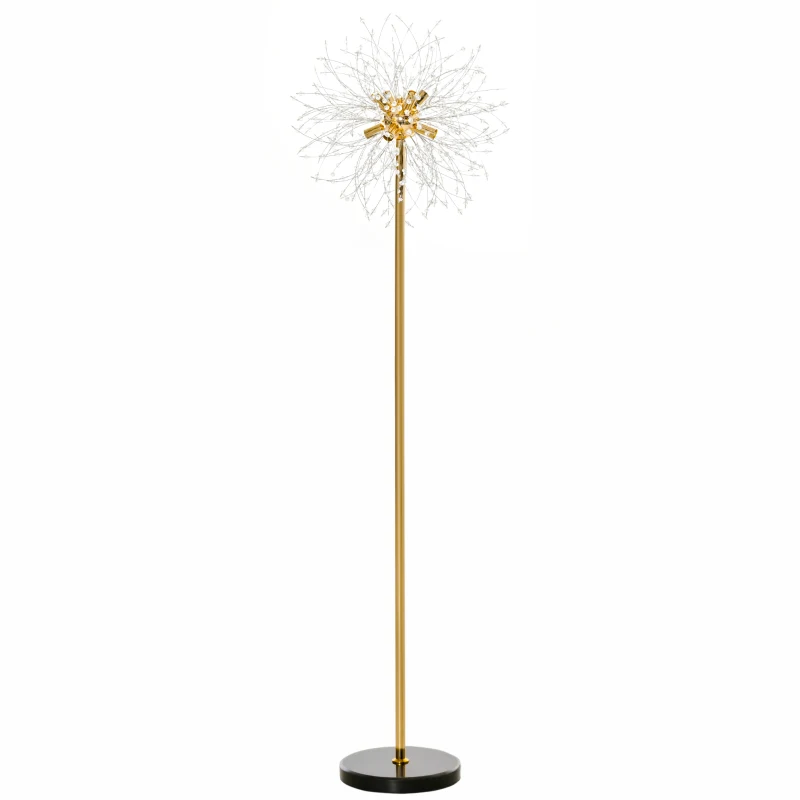 HOMCOM 160cm Dandelion-Crystallite Floor Lamp, with Foot Switch