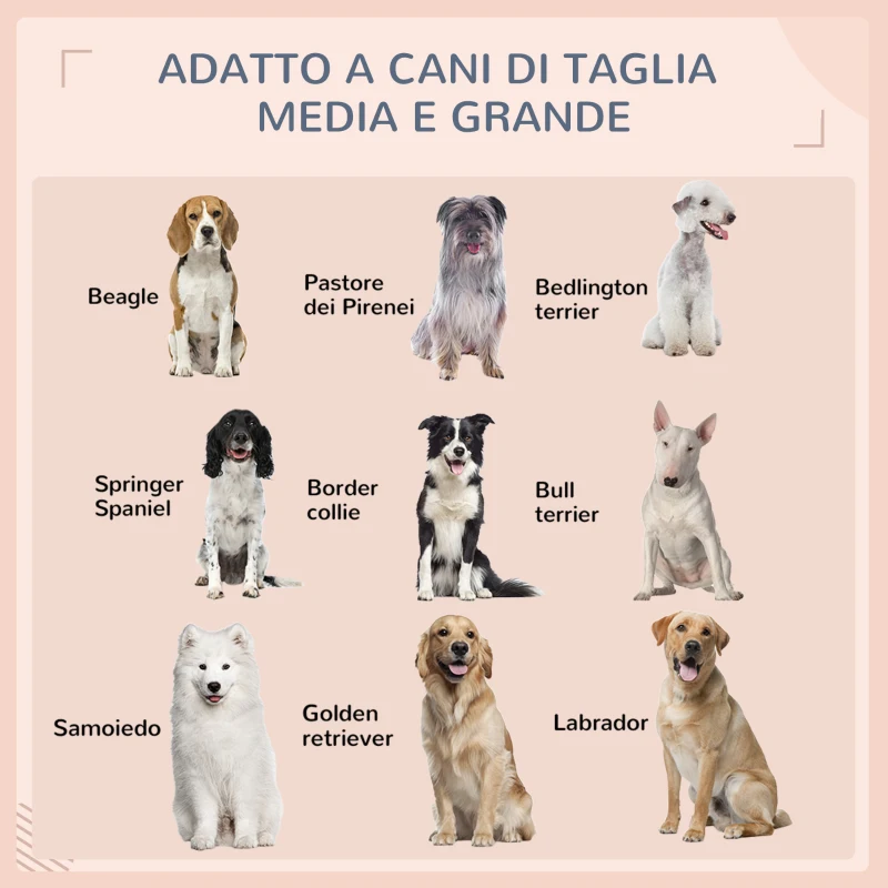 PawHut Casetta per Cani Rialzata con Cuscino Sfoderabile, in Rattan PE e Acciaio, 117x85x89 cm, Grigio e Marrone