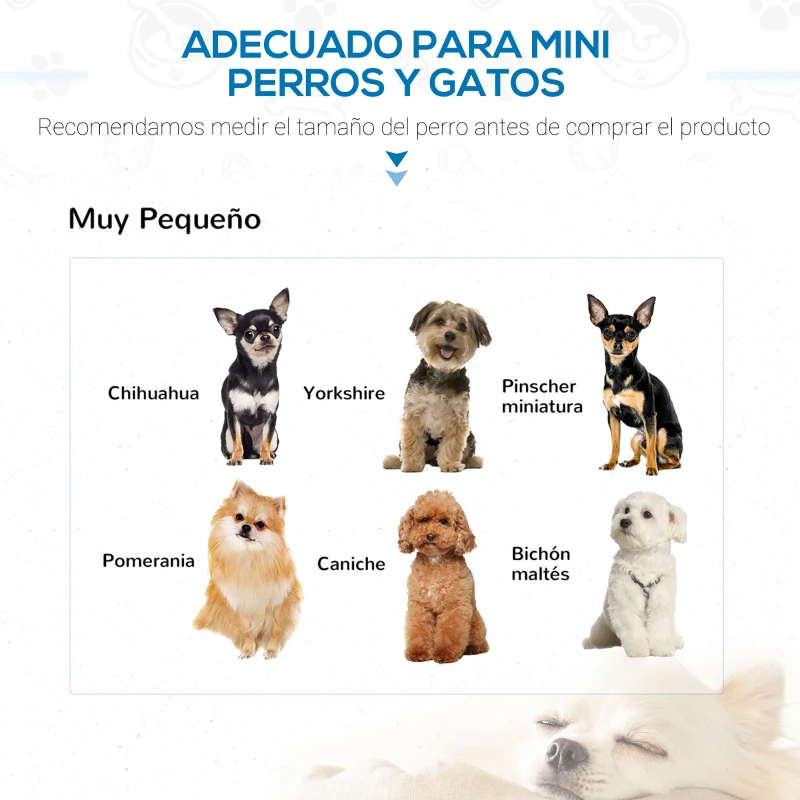 PawHut Cama para Perros de Mimbre Cesta de Mimbre para Gatos Perros Mascotas con Cojín Lavable 57x46x17,5 cm Gris