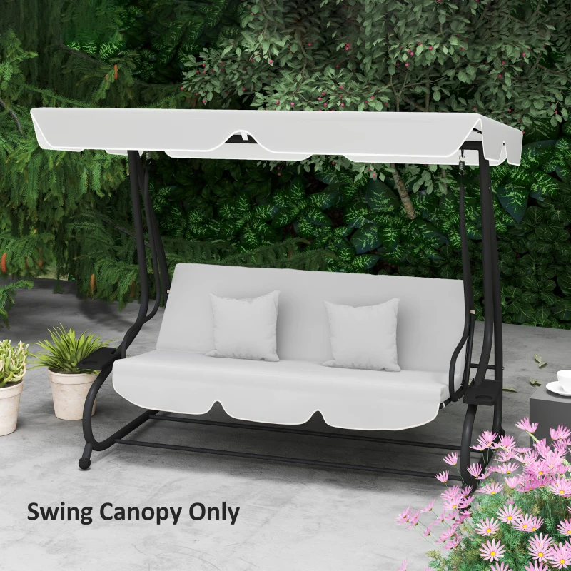 Outsunny 145 x 200Wcm Swing Chair Canopy Replacement - Light Grey