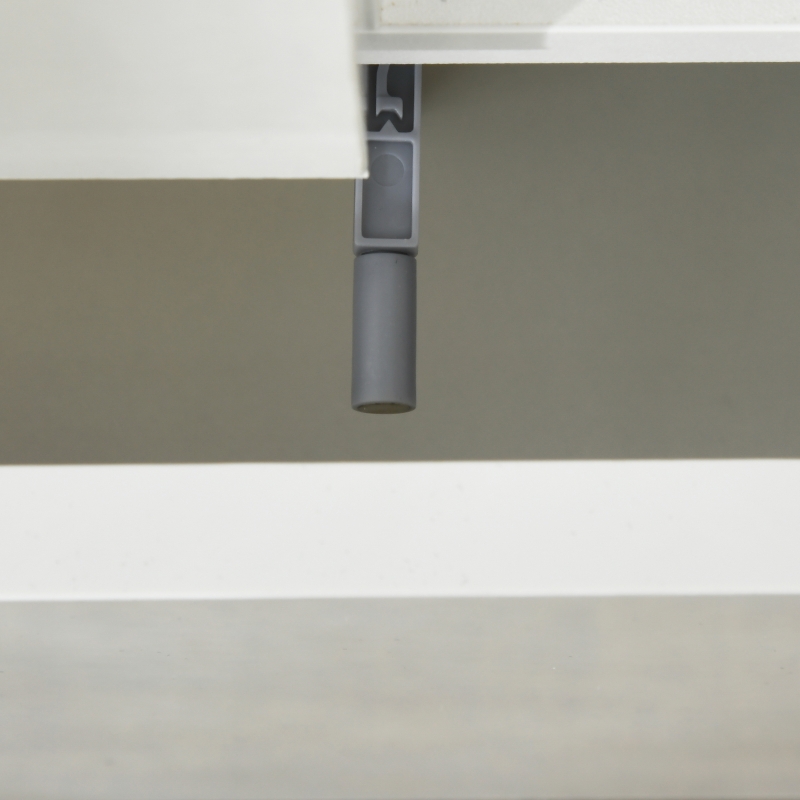 HOMCOM Comodino Moderno con 16 Luci LED RGB, Telecomando e Due Cassetti in Truciolato, 70x37x38cm, Bianco